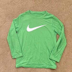 Nike Kids Green Long Sleeve Tee